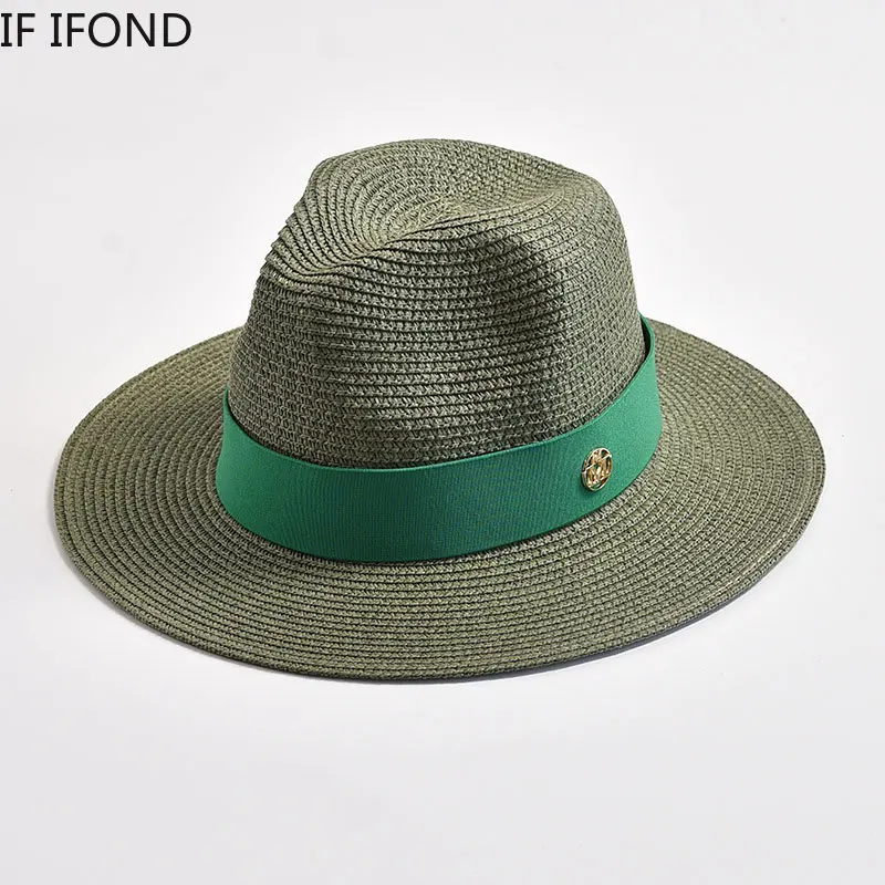 Straw Hats for Women Men Panama Travel Beach Sun Hat