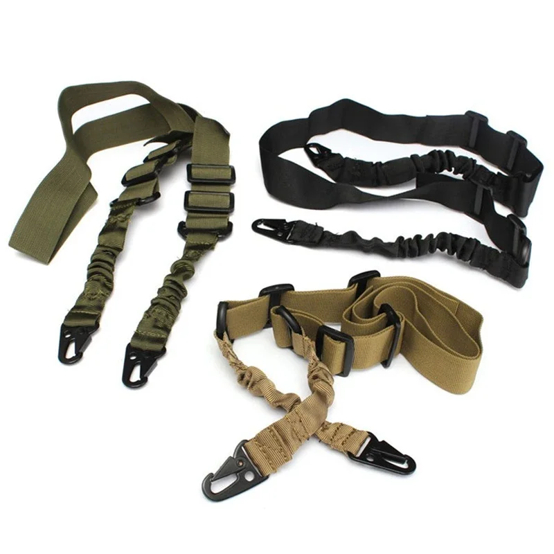 

Hunting Adjustable Multi-function Two Point Tactical Rifle Sling Gun Strap Outdoor Airsoft Shooting Mount Bungee Accessories