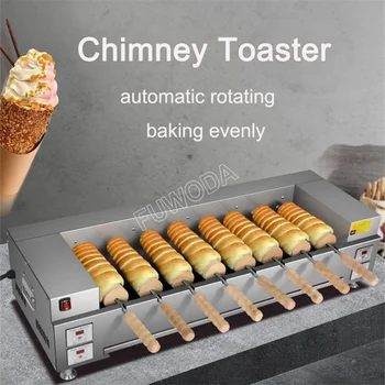 With 8 Roller Electric Hungarian Chimney Cake Maker Chimney Cake Rolls Grill Oven Machine Waffle Maker Bread Roll Baking Machine 1