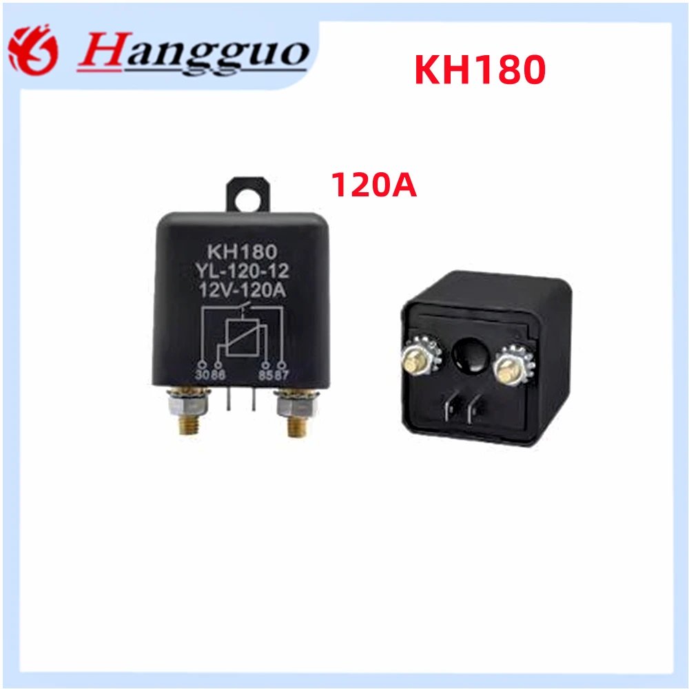 KH180 자동차 전자기 릴레이, 고전류 시동 예열, 정상 폐쇄 릴레이, 12V, 24V, 120A, 200A, 250A, 4 핀