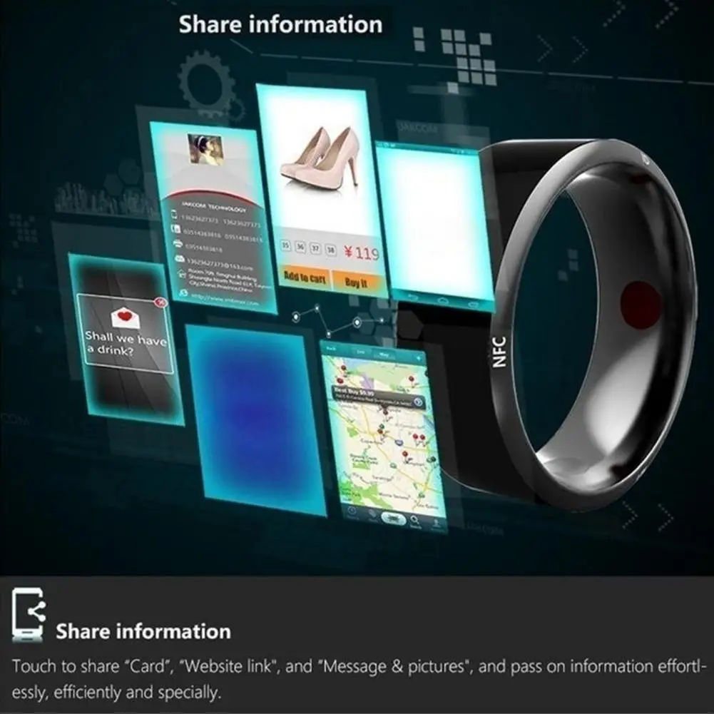 Unisex Ring Wearable Convenient Smart Ring No Charge Smart Lock NFC finger ring