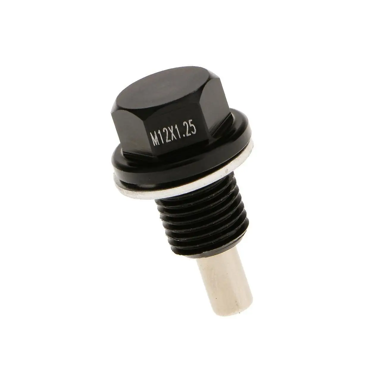 M12X1.25 Anodized Magnetic Engine Oil Pan Drain Bolt Plug For Black
