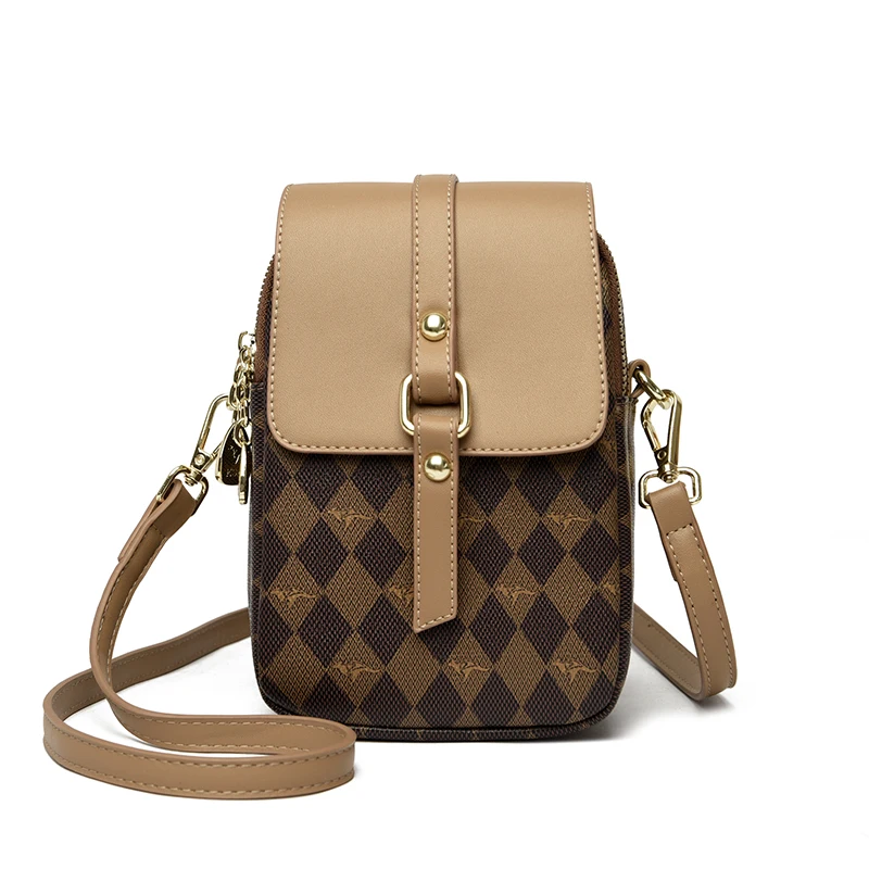 thumbnail image 1 of Bolso bandolera de un solo hombro para mujer de diseñador de marca de lujo, bolso retro clásico, bolso para teléfono móvil, bolso cuadrado mini para mujer, 1 of 5