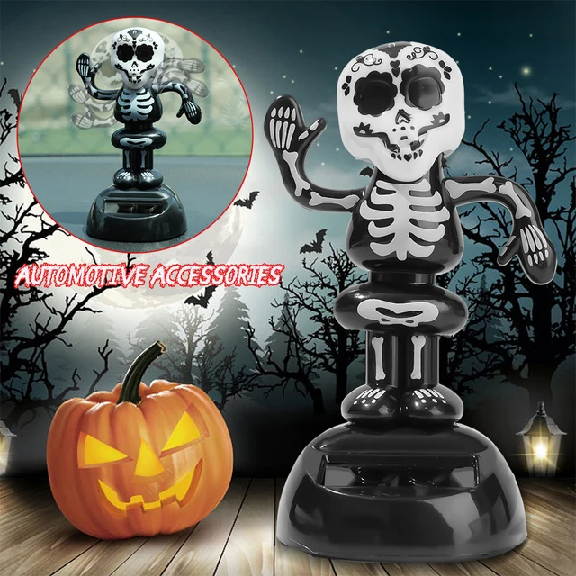 Car Dashboard Decorations for Creative Skeleton Ornament Solar Energy Bobble  Head Halloween Props Toys Festival Gift - AliExpress