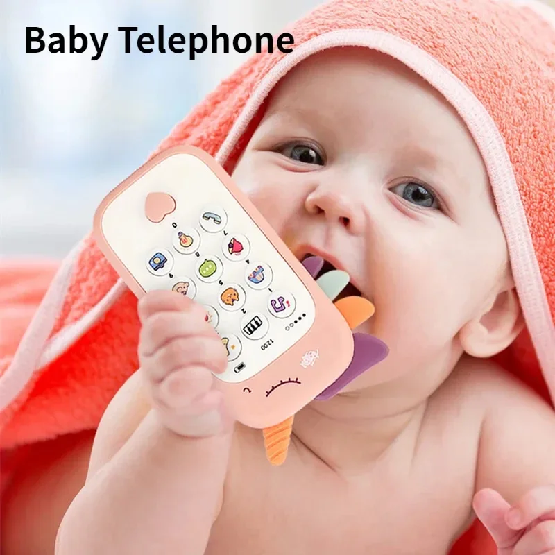 Baby Music Phone Educational Toys Teether Sound Telephone Early Infant Simulation Mobile Phone Sleeping Toy Birthday Gifts educational toys