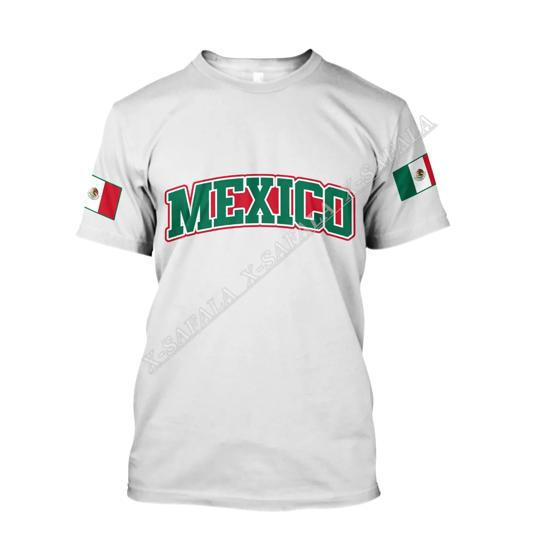 

Футболка мужская с 3D-принтом флага Мексики, Повседневная воздухопроницаемая быстросохнущая тенниска из молочного волокна, лето