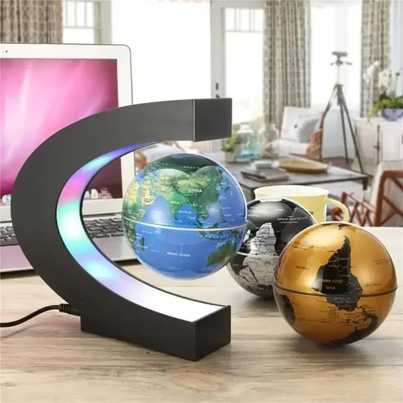 LED Magnetic Floating Levitation Globe World Map Electronic Antigravity Lamp Novelty Ball Light Home Decor Lamps Birthday Gifts