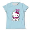 Hello Kitty Children's Pure Cotton Printed Boys and Girls Top T-shirt Short sleeved Pure Cotton Printed T-shirt Short sleeved 5