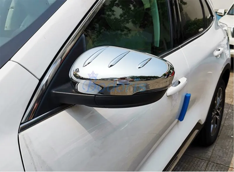 

For Ford Escape Kuga 2020 2021 Car rear view Rearview Side glass Mirror Cover Rear View frame Side Mirror Overlay Caps Shell