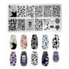 Easter Halloween Nail Stamping Plates Pumpkin /Skull /Flowers /Star Stainless Steel Printing Stencil Reusable Nail Steel Plate 3