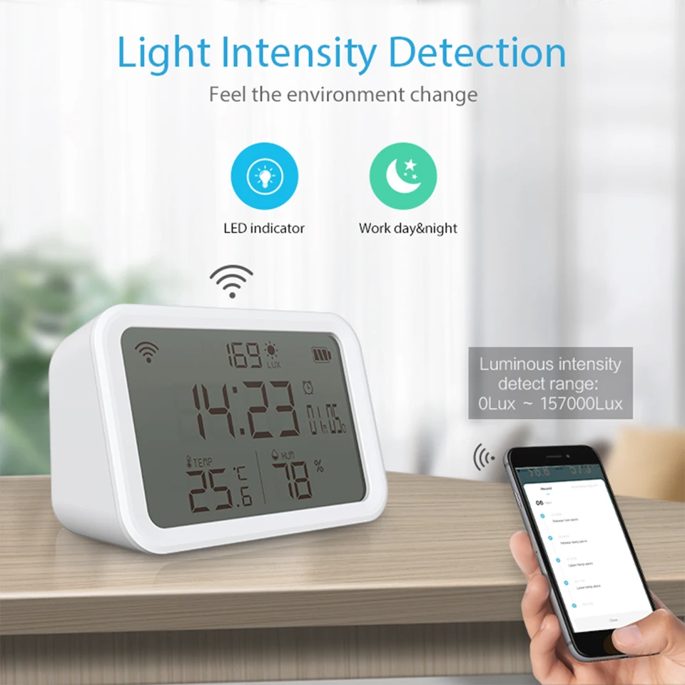 2 Sensori Wi-Fi Per Temperatura E Umidità – Monitoraggio In Tempo Reale Con App E Allarmi, Per Casa E Serra, Batteria AAA