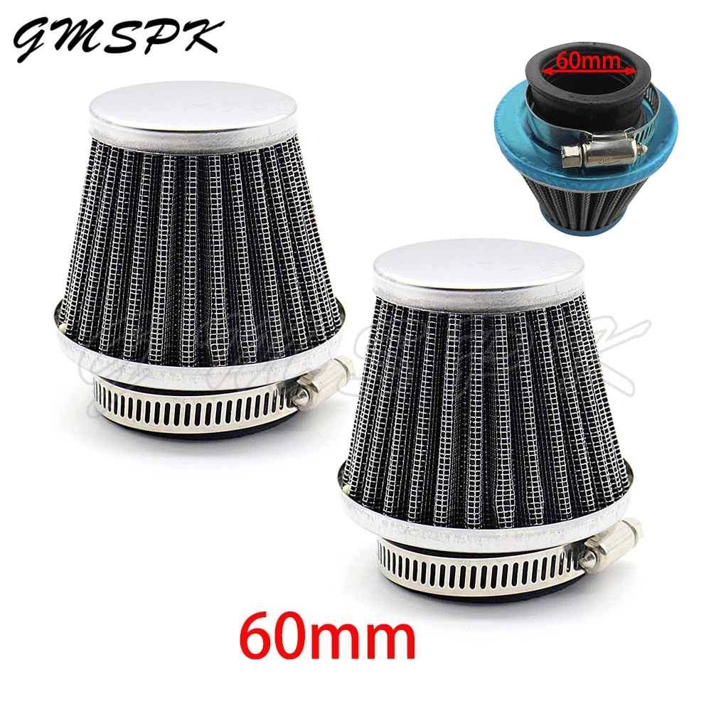 

2x Mushroom Head 60mm Air Filter Universal Fit for Kawasaki GPZ750 ZL1000 ZX750 ZX900 NINJA Honda Suzuki ATV Quad Dirt Pit Bike