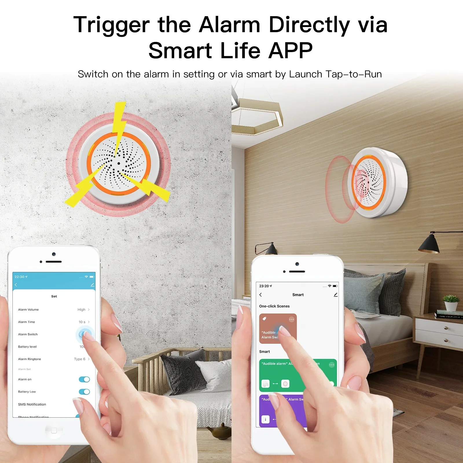 MOES Tuya ZigBee Smart Sound and Light Siren Sensor 90dB Smart Life Siren Home Security System Tuya Gateway Hub Used With Alexa smart sound light siren sensor