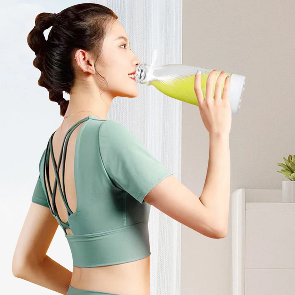 Description Picture 5 of item500ml Portable Wireless Blender Rechargeable Electric Fruit Juicer Machine 6 Blades Smoothies Mixer for Shakes Smoothies