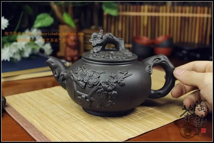 Chinese Porcelain Yixing Zisha Tea Set 380ml + 3 Cups 40ml Kung Fu Teaset Teapots Handmade Zisha Ceramic Kettle