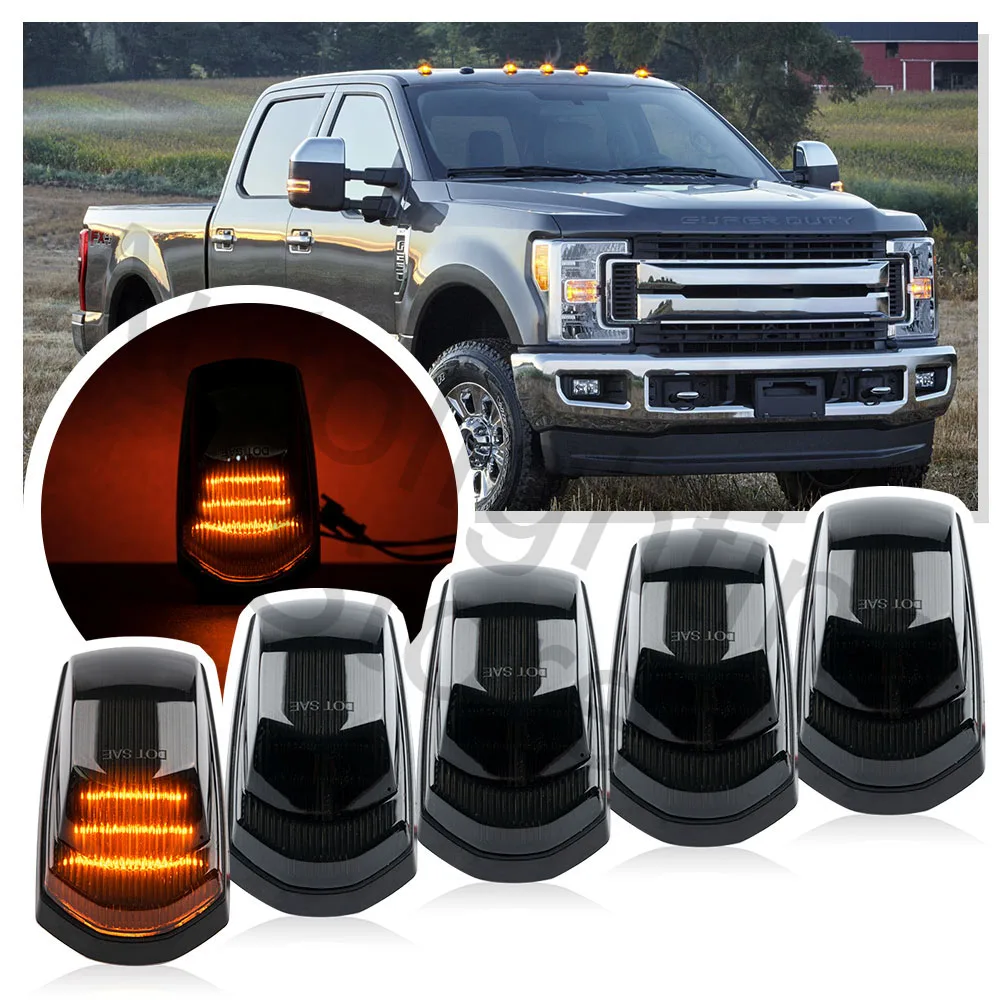5pcsLEDFrontCabRoofLampsHousingForFordF250350450550Super