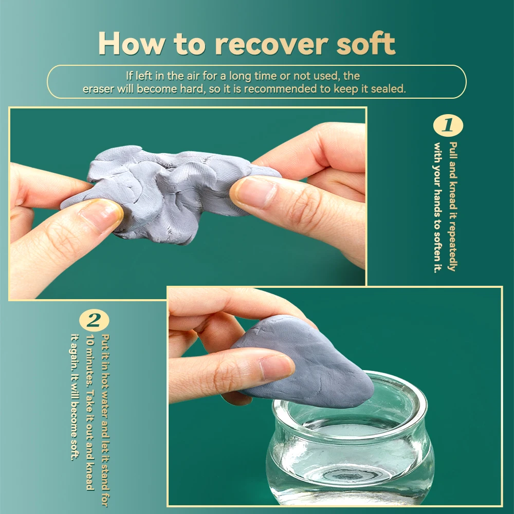 Pencil Eraser Plasticity Rubber Soft Art Eraser Wipe highlight Kneaded Rubber For Art Drawing Correcting