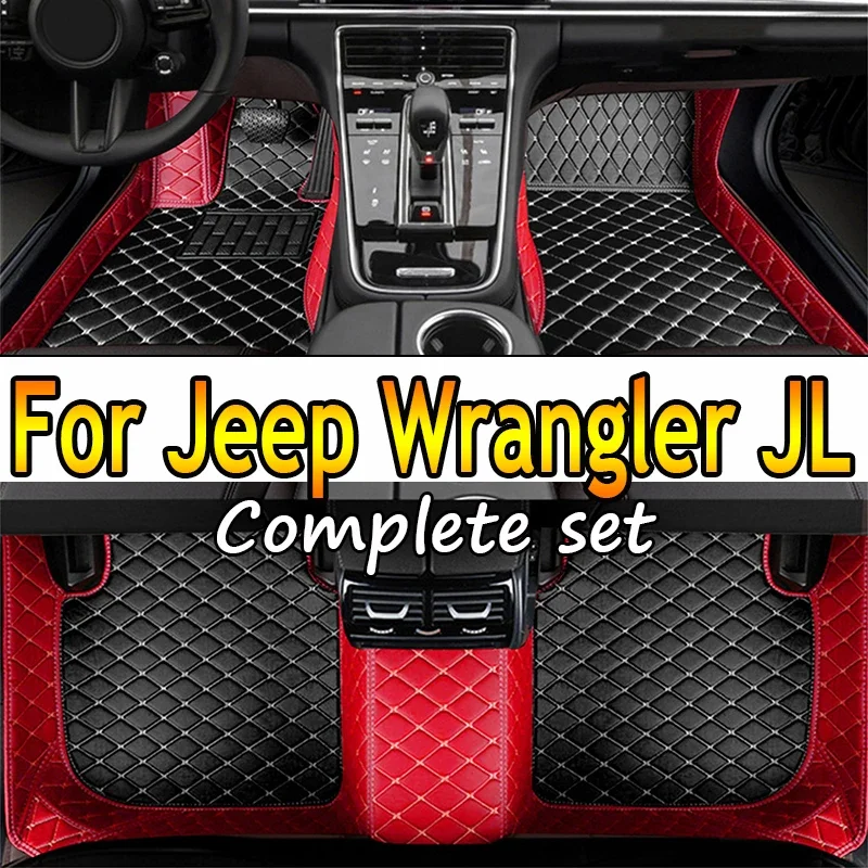 

For Jeep Wrangler JL 4 door 2021 2020 2019 2018 Car Floor Mats Rugs Waterproof Covers Auto Interior Accessories Parts Products