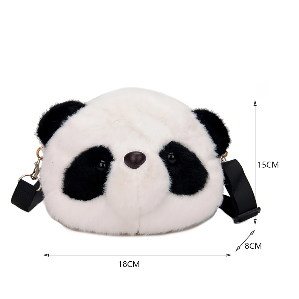 Sac à Bandoulière Panda En Peluche - Porte-Monnaie Mignon Pour Enfants Et Ados, 18x15x8cm