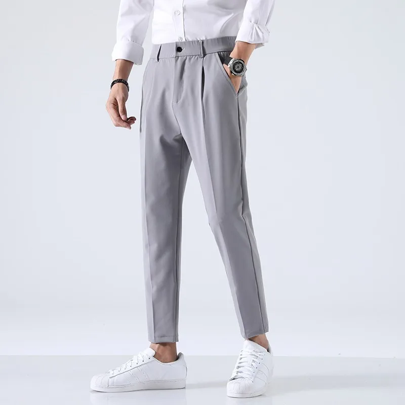 2022 Spring Summer Business Suit Pants Men Thin Formal Slim Fit Classic