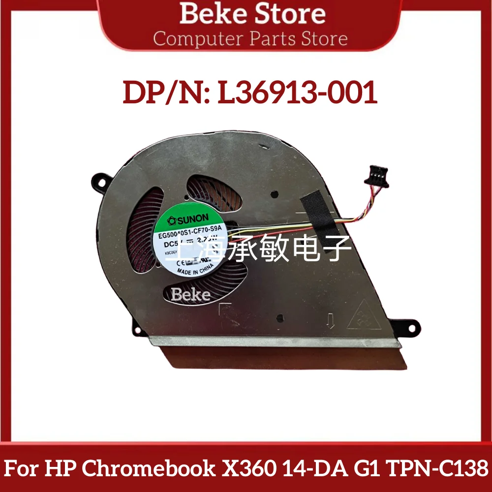 

Beke New Original Cooling Fan Heatsink For HP Chromebook X360 14-DA G1 TPN-C138 L36913-001 Fast Ship