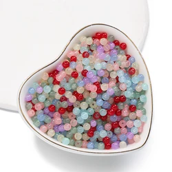 Vibrant 4mm Colored Glass Beads for Jewelry Crafting and Design (Random mixed)