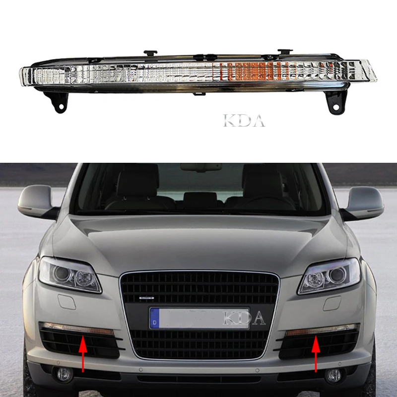 

Auto Front Bumper DRL Driving Daytime Running Light Fog Lamp Cover For Audi Q7 2006 2007 2008 2009 4L0953041C 4L0953042C