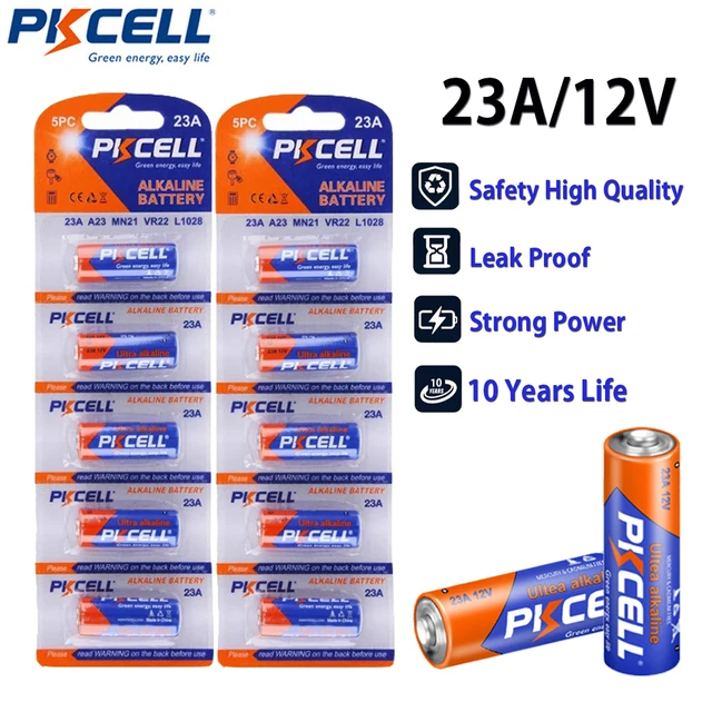 5Pcs 23A 12V Batteries A23 21/23 MN21 L1028 LRVO8 Alkaline for Doorbell  PKCELL
