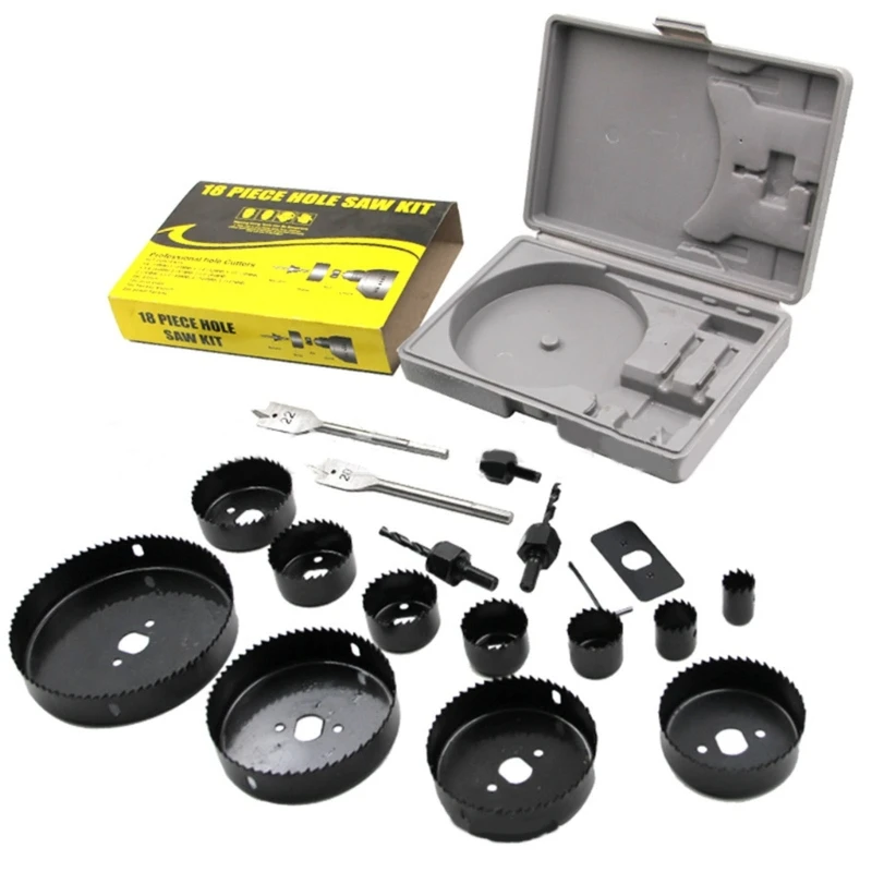 

18Pcs/set Gypsum Board Hole Opener Set Woodworking Hole Gypsum Board Downlight