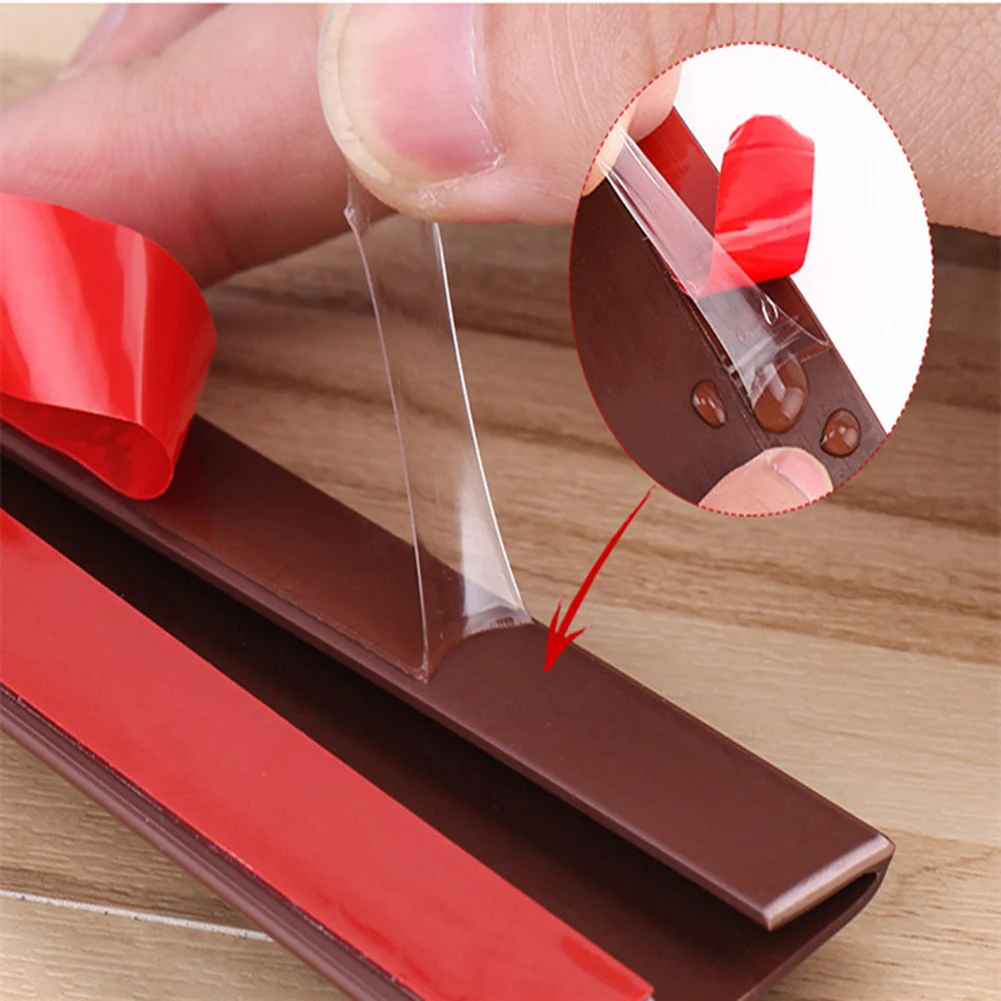 1PC Waterproof Seal Strip Draught Excluder Stopper Door Bottom Guard Double Seal Dustproof Soundproof Strips Doorstop Strip