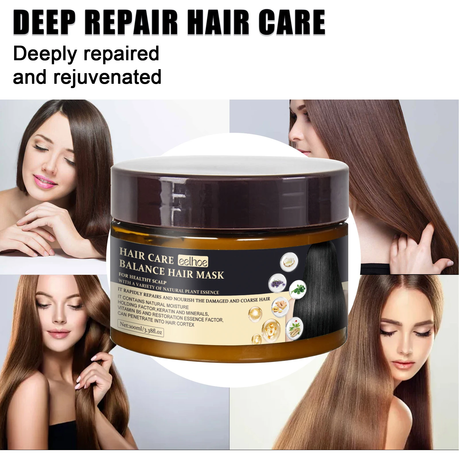 Color Fixation Restorative Hair Mask, Hydrating Treatment for  Color-Treated or Dry Hair