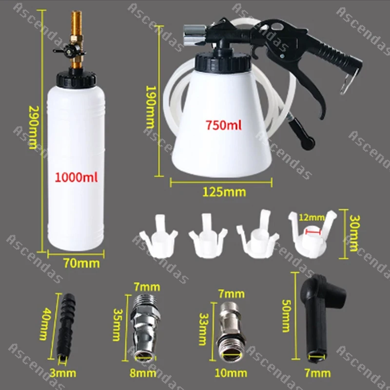 Car Brake Bleeder Pumping Fluid Pump Kit Oil Change Purification Tank Pipe Repair Tool