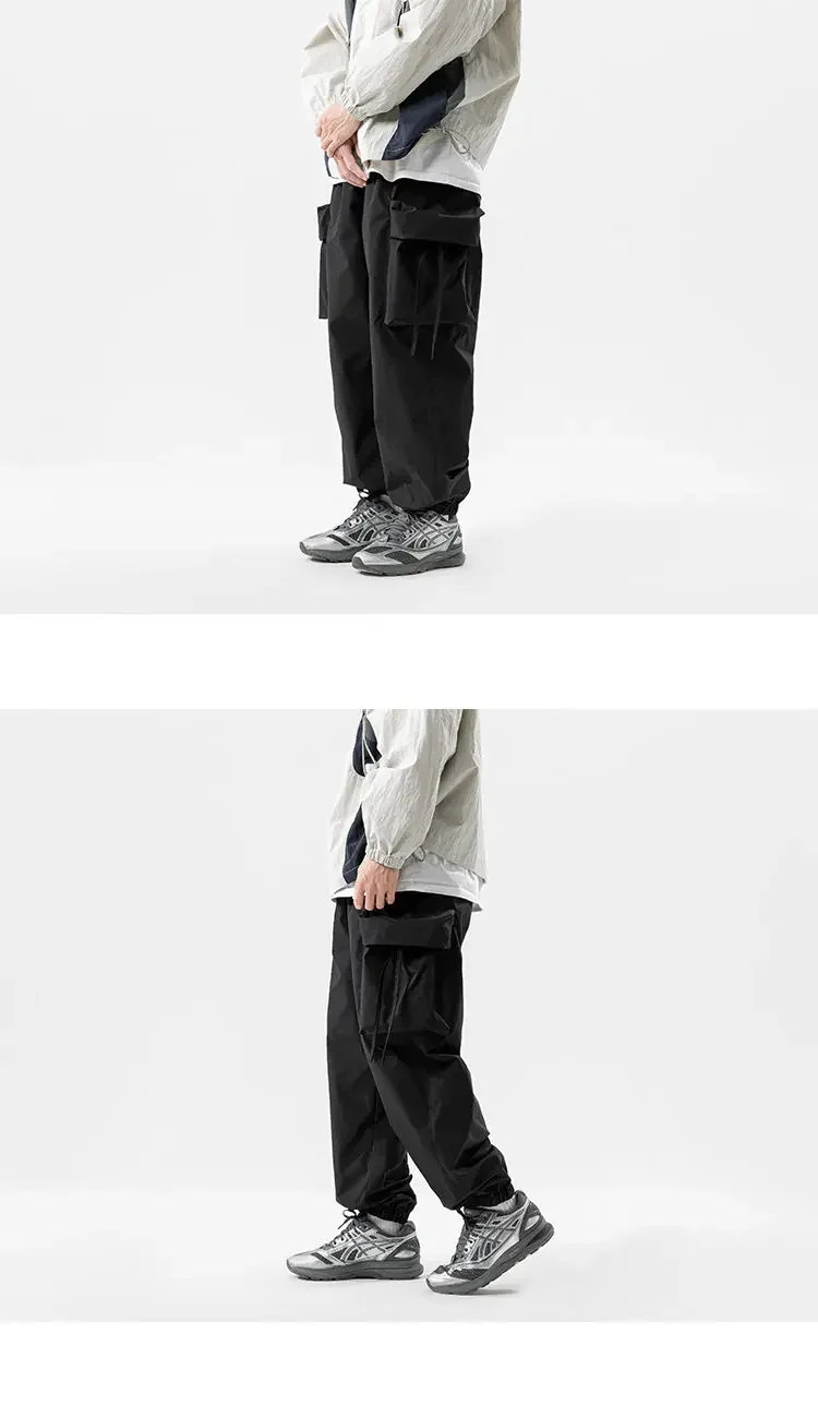 Description Picture 3 of itemMen Pocket Loose Casual Streetwear Fashion Outdoor Wide Leg Cargo Pants City Boys Grils Baggy Pants Women Jogger Sweatpants