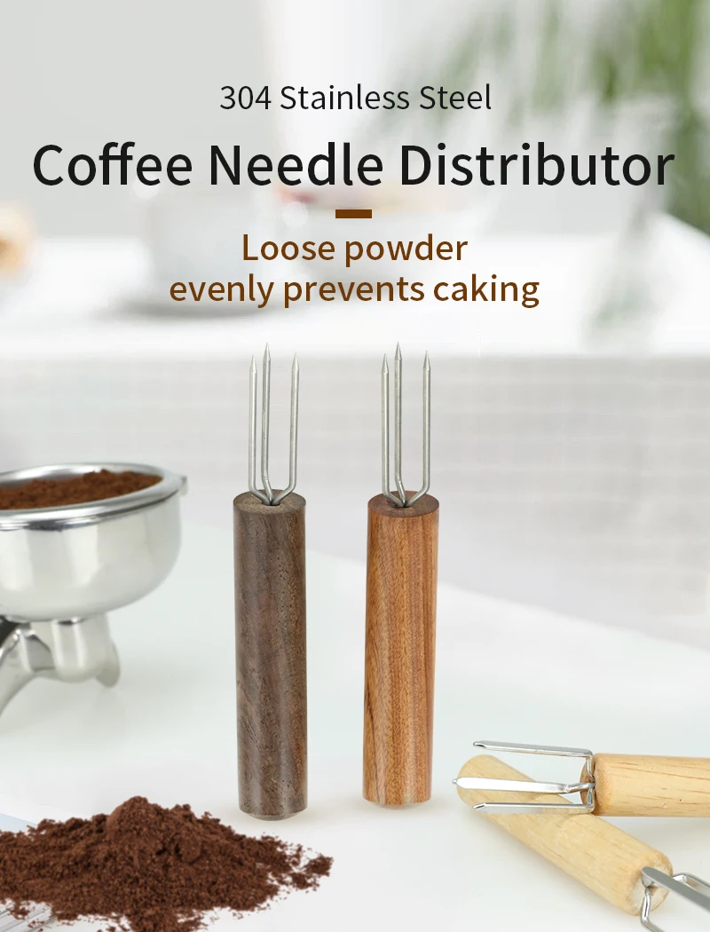 Kaffee Nadel Verteiler wdt Werkzeuge Edelstahl Nadeln Espresso Pulver Rührer Espresso Kaffee Rühren Barista Zubehör – Detail 1