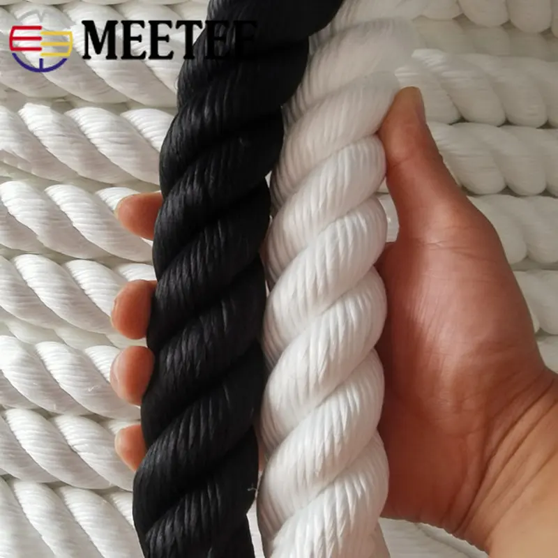 

1M 25-55mm Bold Polyester Rope Twisted High Tenacity Cords for Tug-of-war Outdoor Climbing Training Cord Braided Ropes Accessory