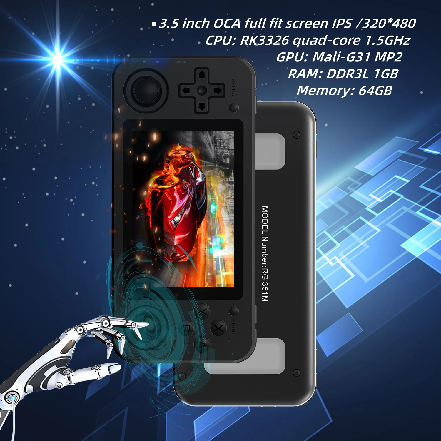 超歓迎 Haihuang Rg351mp Handheld Game Console 3 5 Inch Oca Fully Fitted Screen Ope Discoversvg Com