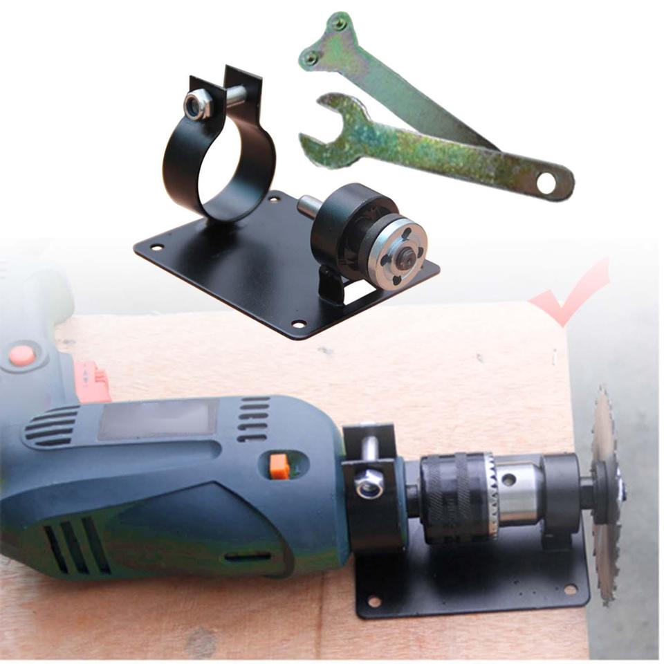 Electric Drill into Cutting Machine Stand Holder Sturdy Modification Tool with Wrenches Cutter Holder for Polishing Cutting