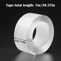 Versatile Transparent Double - Sided Reusable Tape for 30mm (Clear)