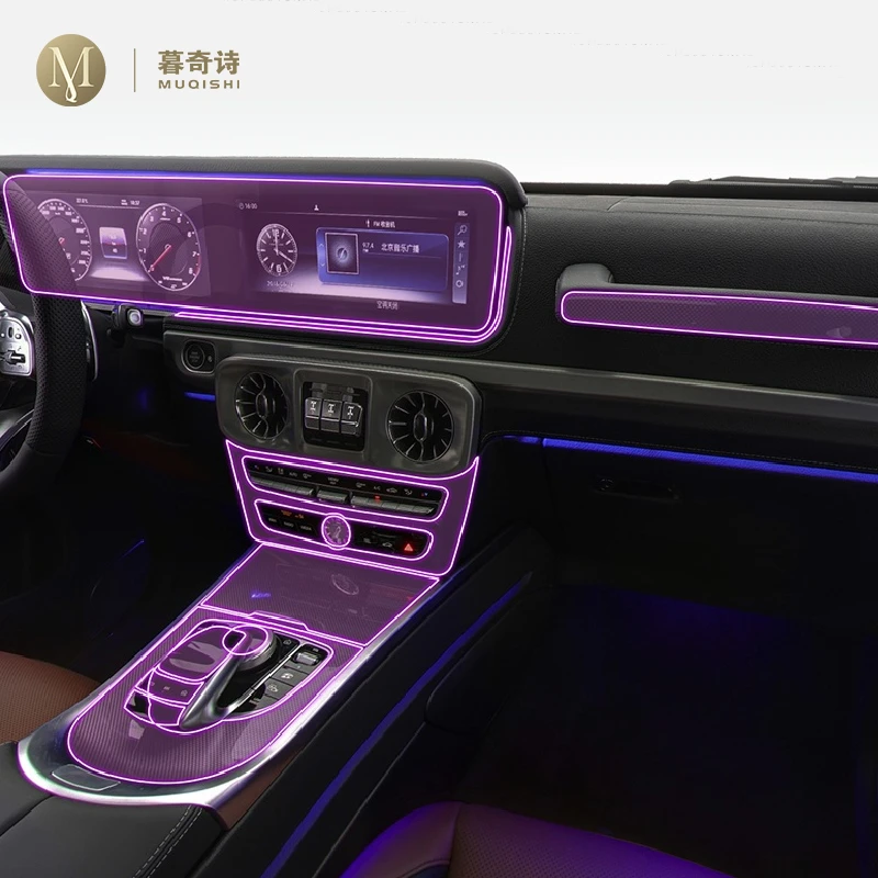 POCHY Auto Interieur Film Dashboard piano board Shift middenconsole Anti- kras transparante TPU PPF, voor Mercedes Benz S-Klasse 2021-2023