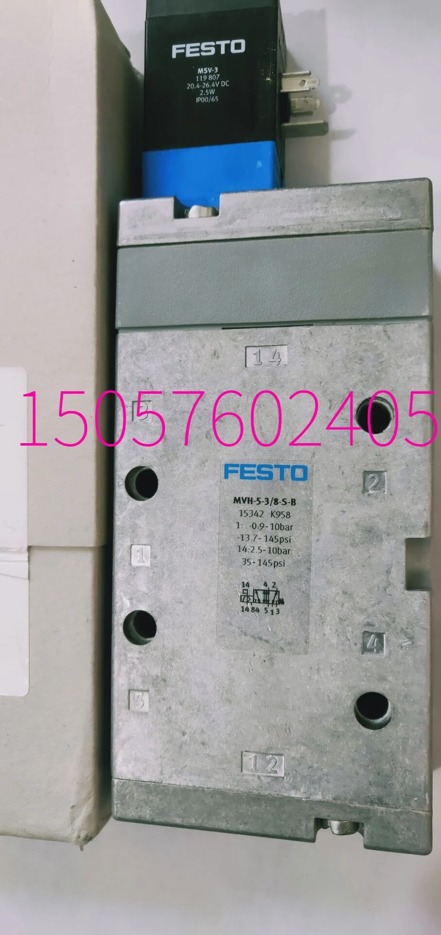 

Festo FESTO MVH-5-3/8-S-B Order No.15342 Solenoid Valve Is In Stock.