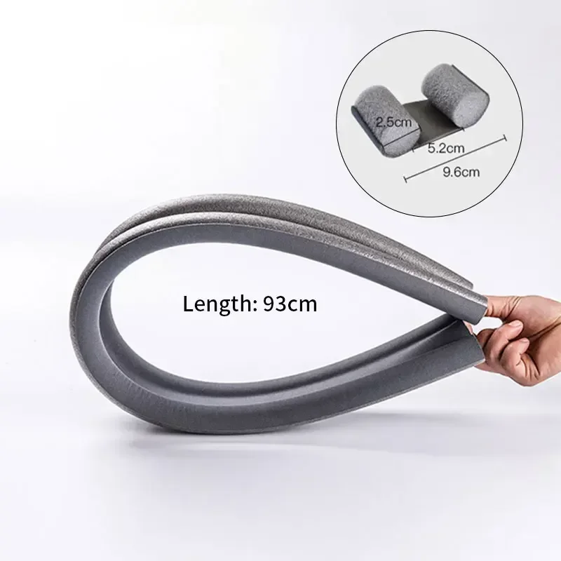 Flexible Cutable Door Bottom Weather Strip Noise Blocker Double Foam Stopper Sound Proof Dust Insulation Seal Strip Waterproof