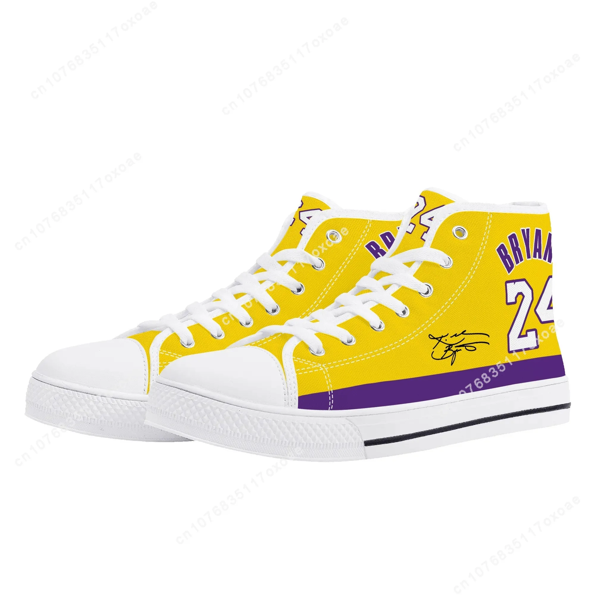 los angeles basketball High Top Sneakers Mens Womens Teenager Black Mamba Bryant NO 24 Canvas Sneaker Casual Shoe Custom Shoes