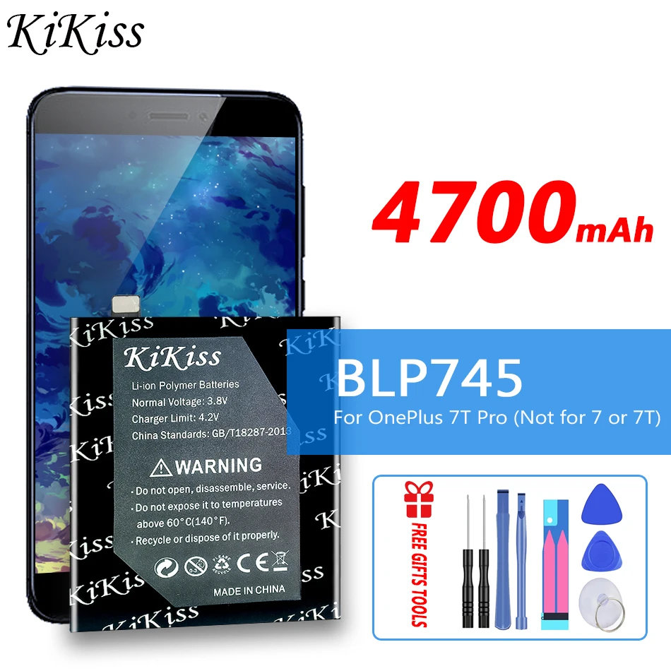 

KiKiss High Capacity 4700mAh BLP745 Replacement Battery For OnePlus 7T Pro 7TPro 1+ 7TPro (Not For 7 or 7T)
