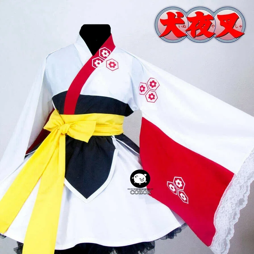

Anime Sesshoumaru Inuyasha Cosplay Lolita Kimono Dress Full Sets Custom Made Halloween Costume
