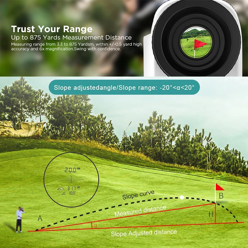 Laser Golf Rangefinder LCD Screen Unit Switch M/Yd Range Finder Vibration For Golf Hunting Sport Laser Meter Distance Meter laser rangefinder,distance meter
