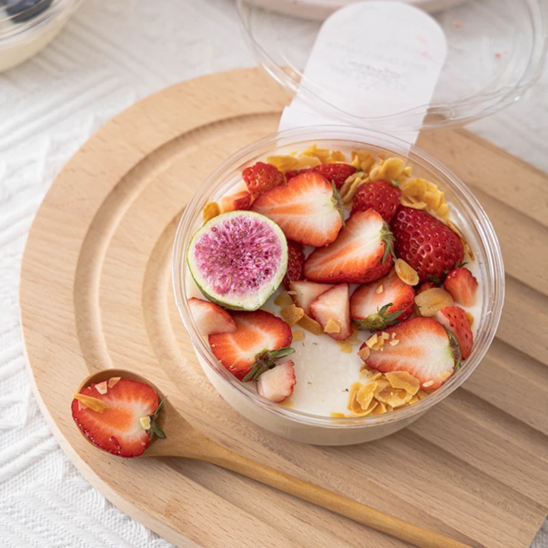 Plastic Lunch Box Disposable Cake Fruit Container Transparent With Lid  Restaurant Takeout Tableware Food Tool Square Salad Bowl - AliExpress