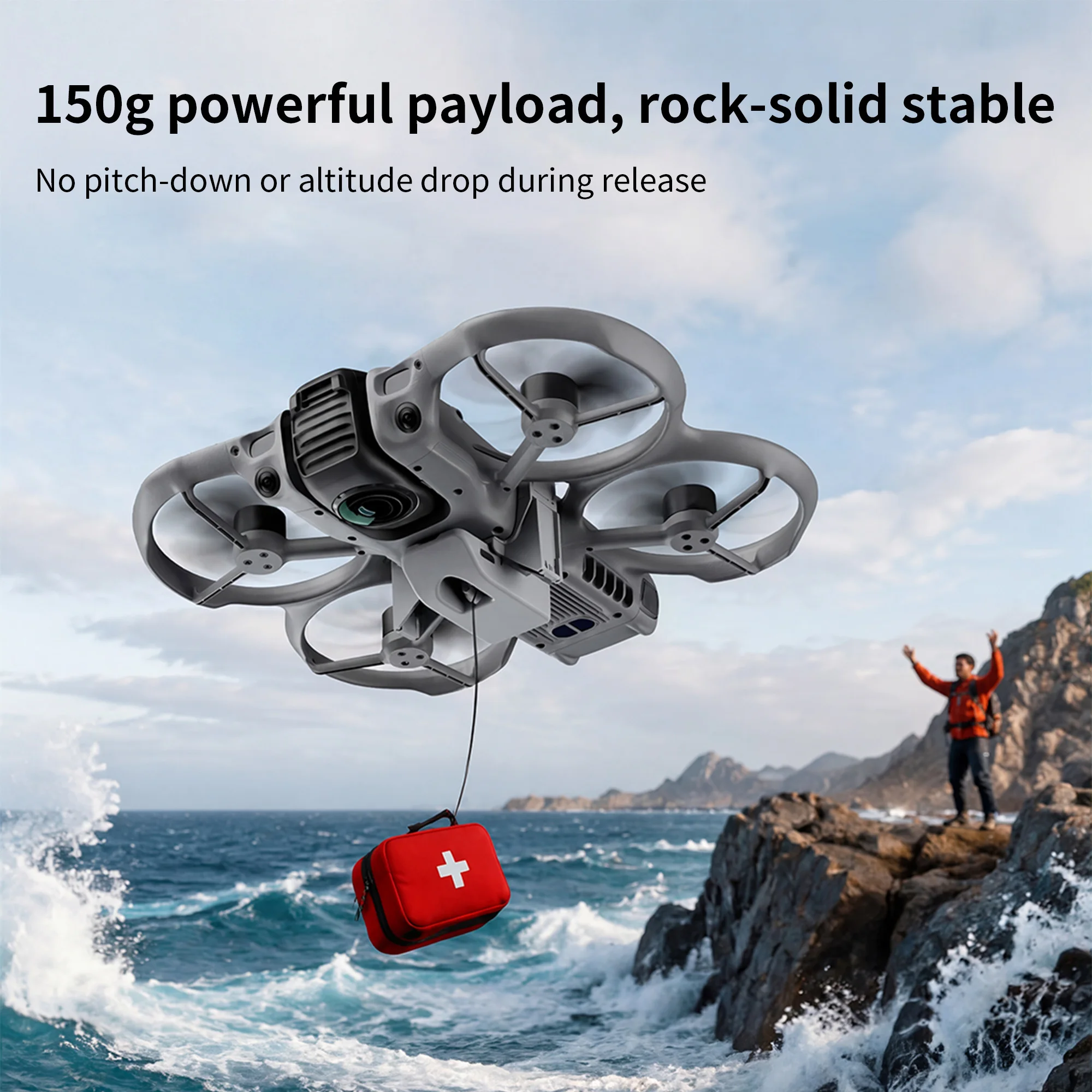 Support de largage pour drone Avata 360, charge 150g, batterie 100mAh