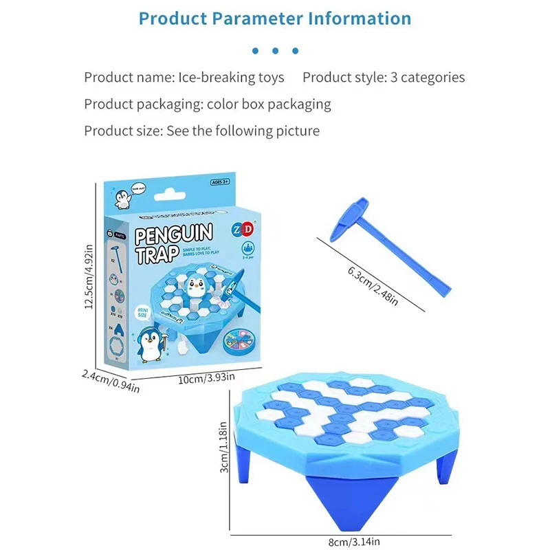 Mini Penguin ice-breaking board game two-player competition parent-child interactive thinking logic training puzzle toy 5