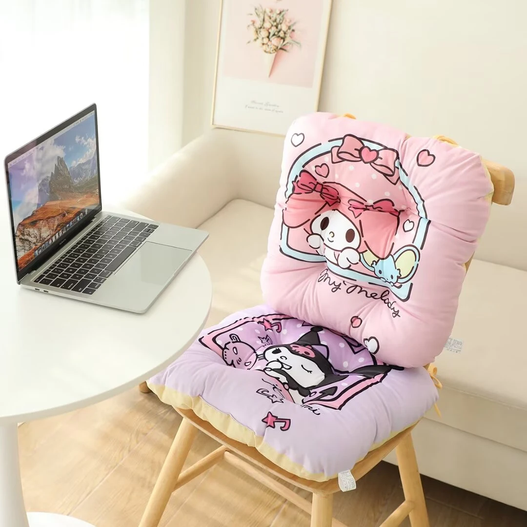 Lovely Sitting Cushion Kuromi My Melody Hello Kitty Cinnamoroll Kawaii Japanese Style Cartoon Printed Seat Cushion Chair 3