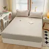 2025 new Class A solid color simple summer cool silk ice Doudou mat mattress fully enclosed and machine washable 5